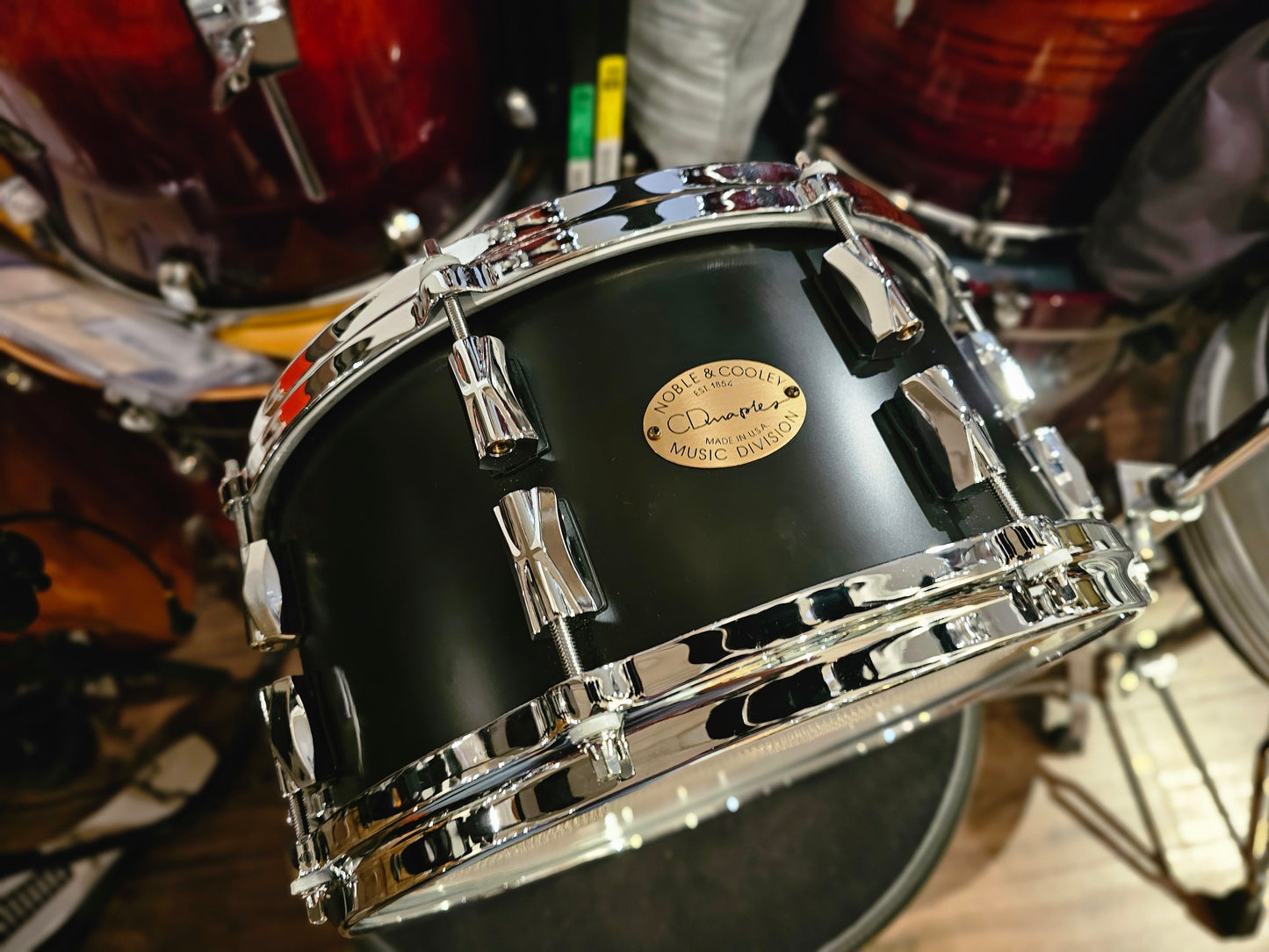 Noble & Cooley NC CD Maple satin black 13x6.5 snare drum