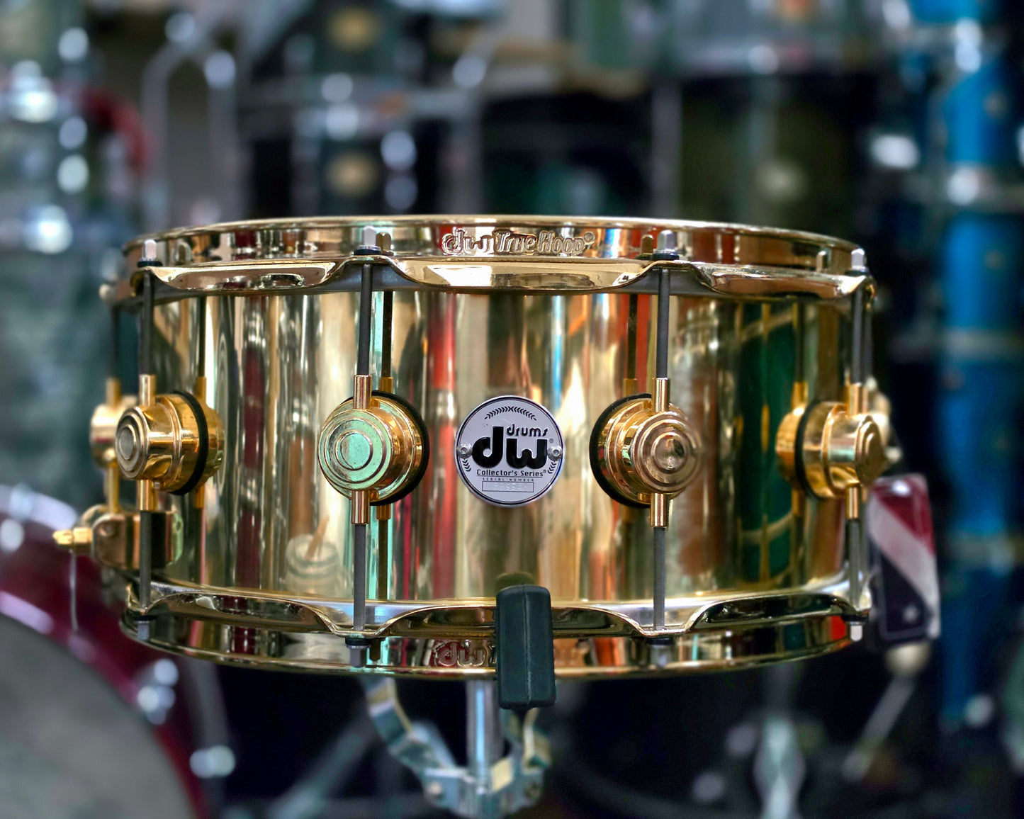 DW Collectors bell brass 3.0mm w/gold hardware 14x6.5 snare drum