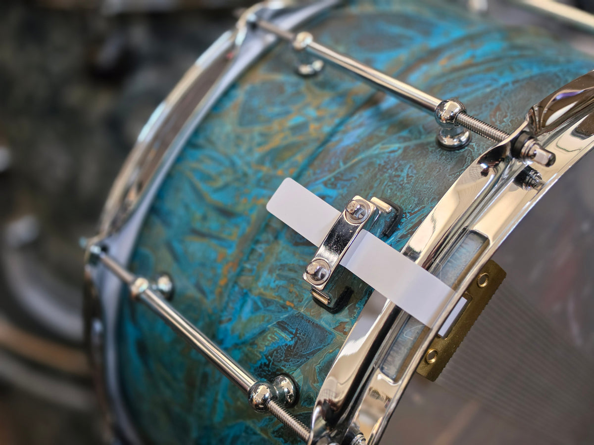 Pork Pie Patina brass 13x7 snare drum