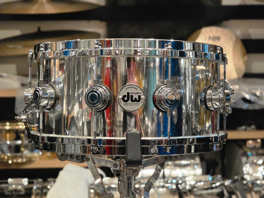DW Collectors chrome over Maple/Mahogany 14x6.5 snare drum