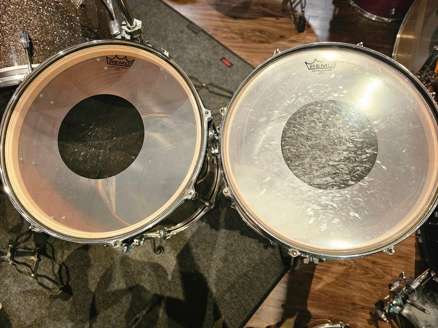 Special deal! Q Drum Co. custom Mahogany 7 pieces - 2 drums kit