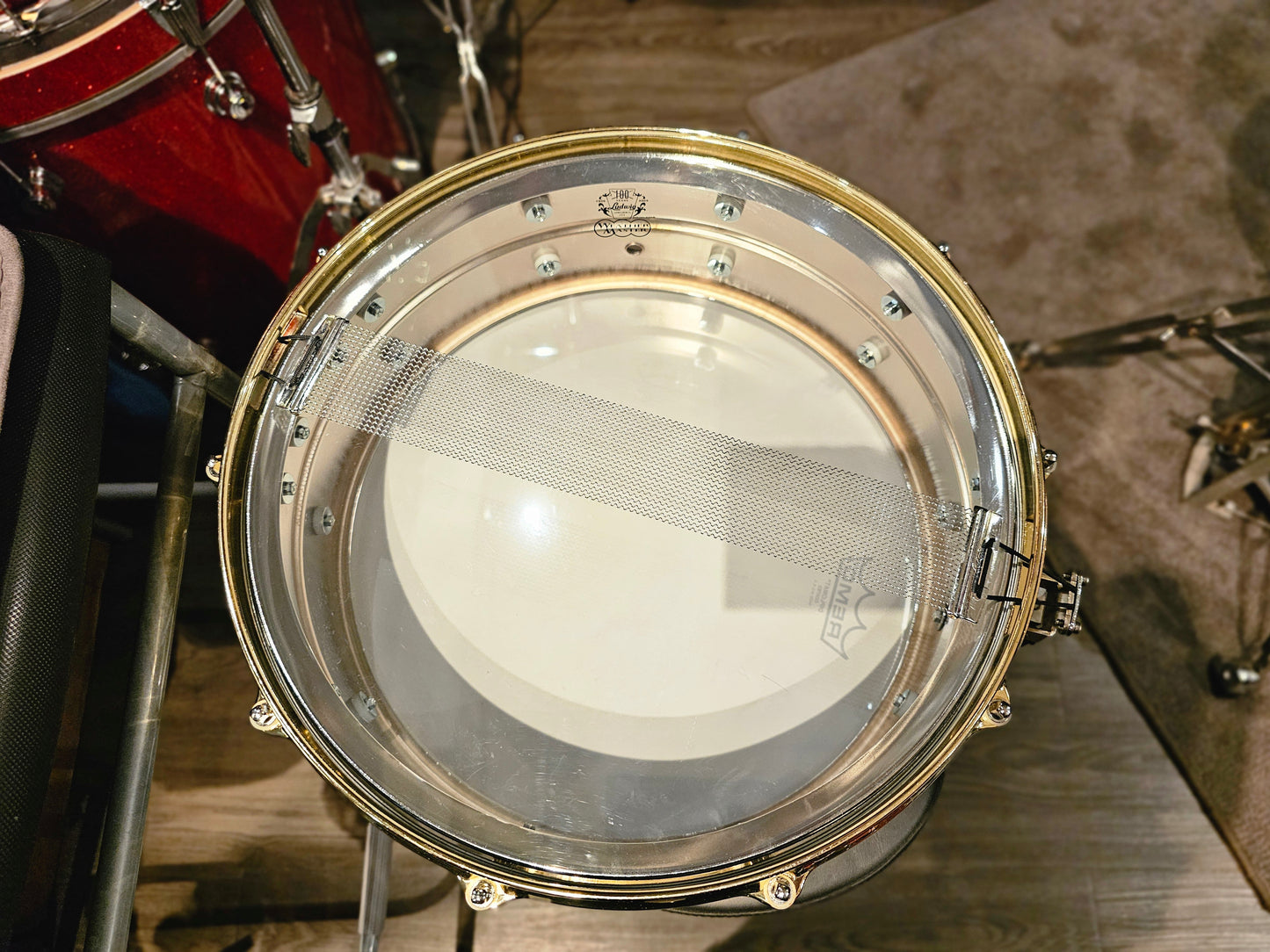 Ludwig LB400BBTM brass edition Supraphonic 14x5 snare drum