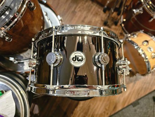 DW Collectors black nickel over brass 13x7 snare drum