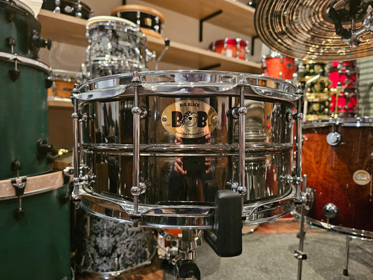 Pork Pie Big black brass shell 14x6.5 snare drum