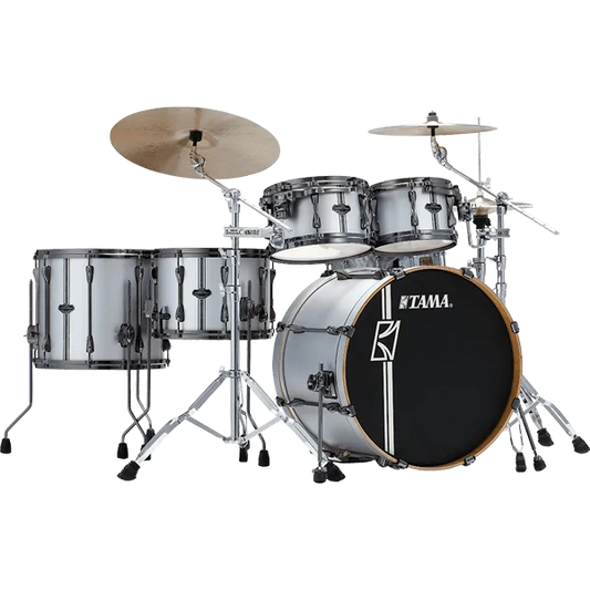 Tama Superstar hyperdrive duo Satin silver 5 pcs. drums kit