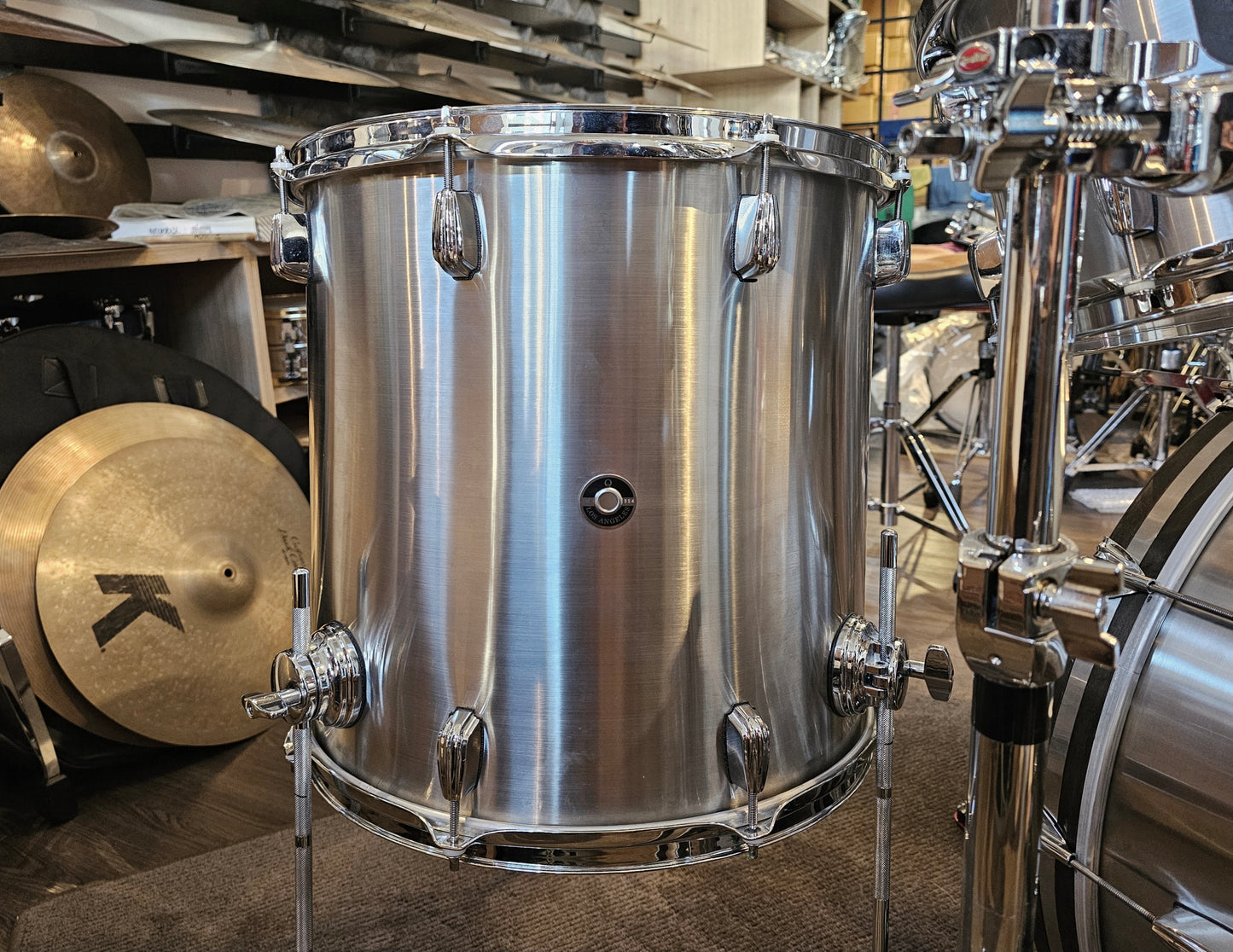 Q Drum Co. Stainless steel + Maple rings 4 pcs. drums kit