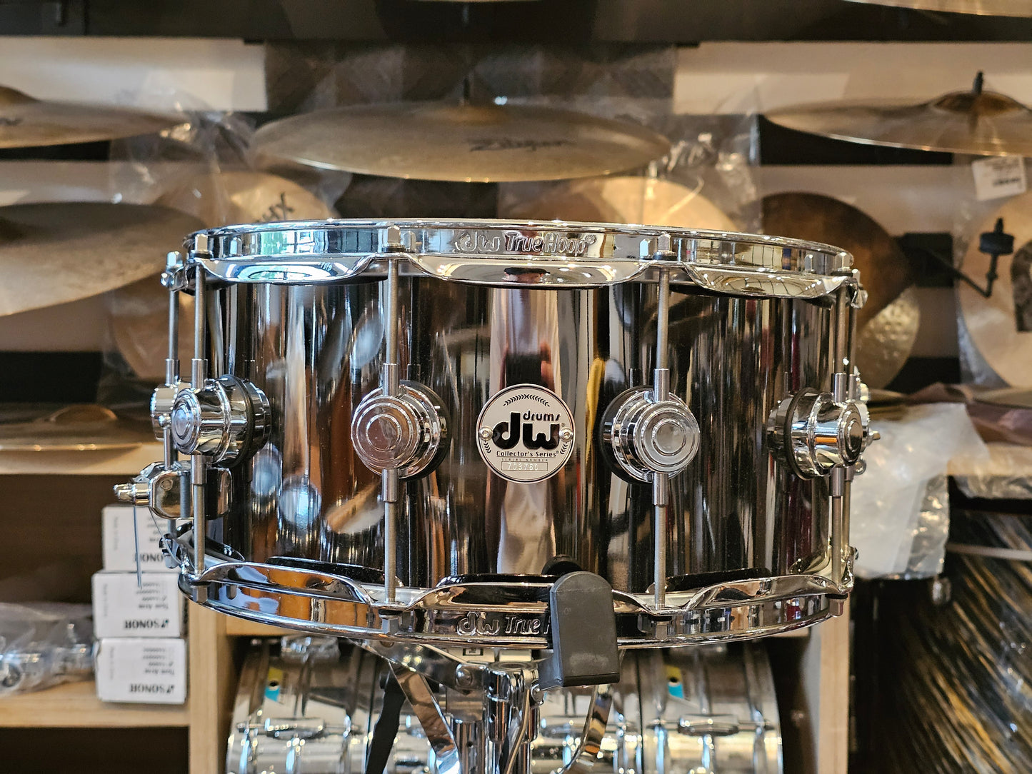 Dw Collectors black nickel over brass 14x6.5 snare drum