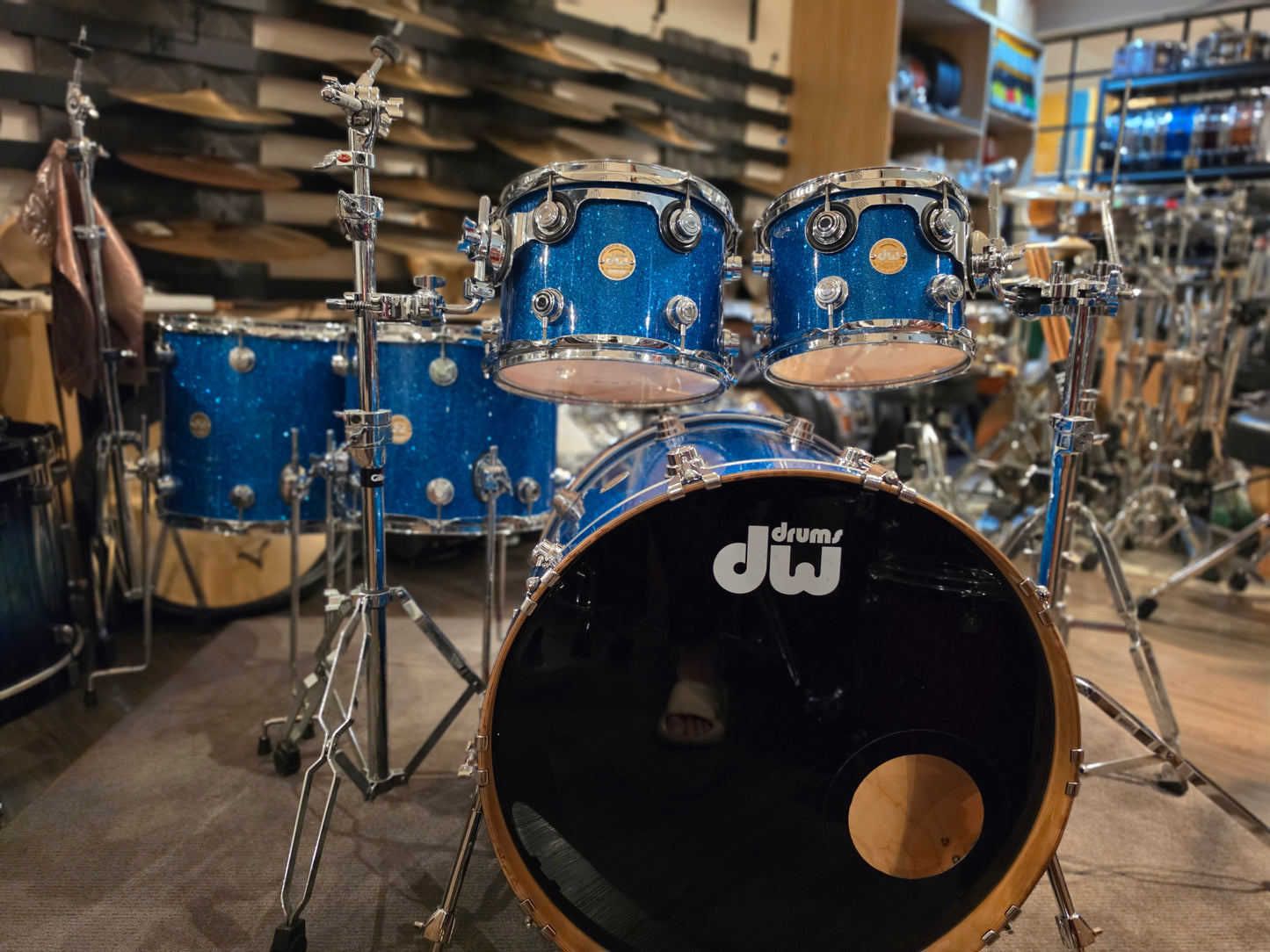 Dw Collectors Maple Blue glass 5 pcs. drums kit