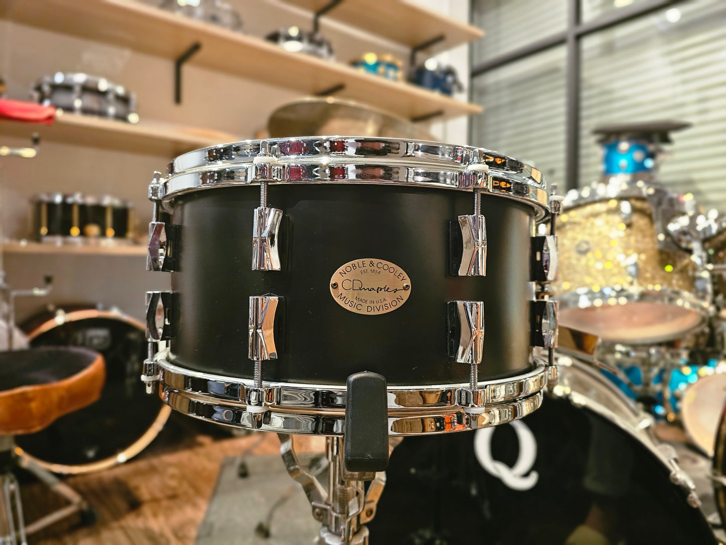 Noble & Cooley NC CD Maple satin black 13x6.5 snare drum