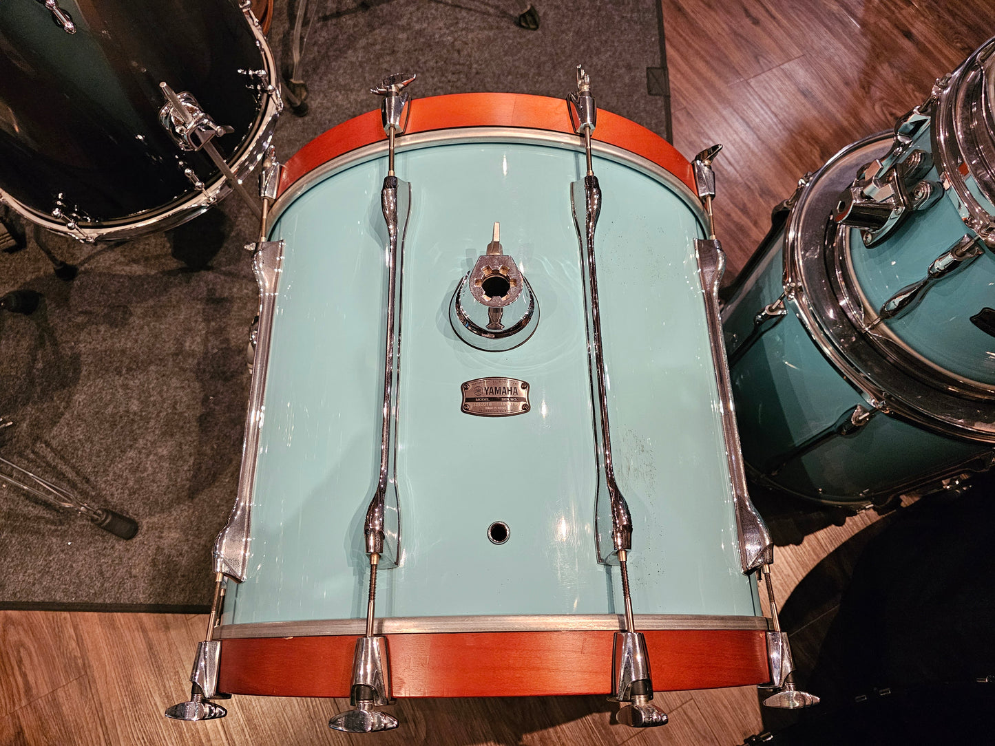 Yamaha Recording custom Surf green 4 pcs. drums set