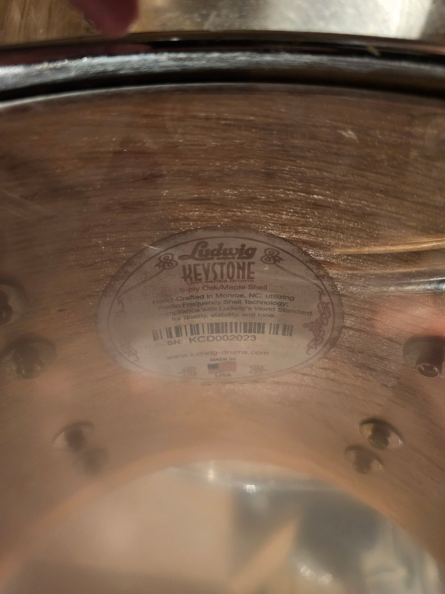 Ludwig Keystone Maple+Oak shell 4 pcs. drums set