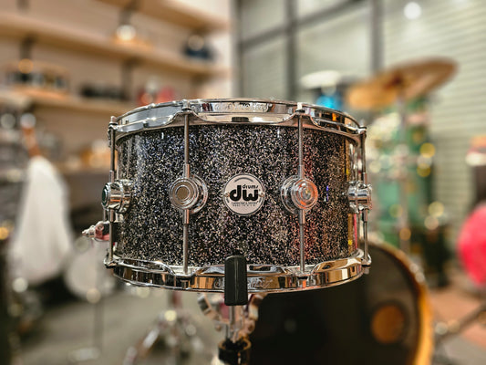 Dw Collectors Maple 10+6 ply Black galaxy 14x7 snare drum