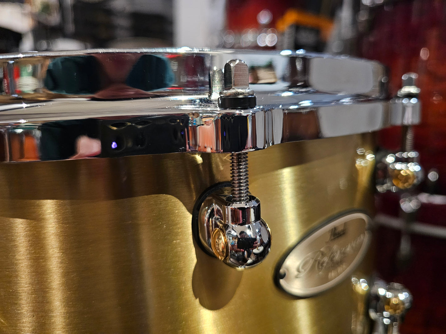Pearl Reference one brass 14x6.5 snare drum