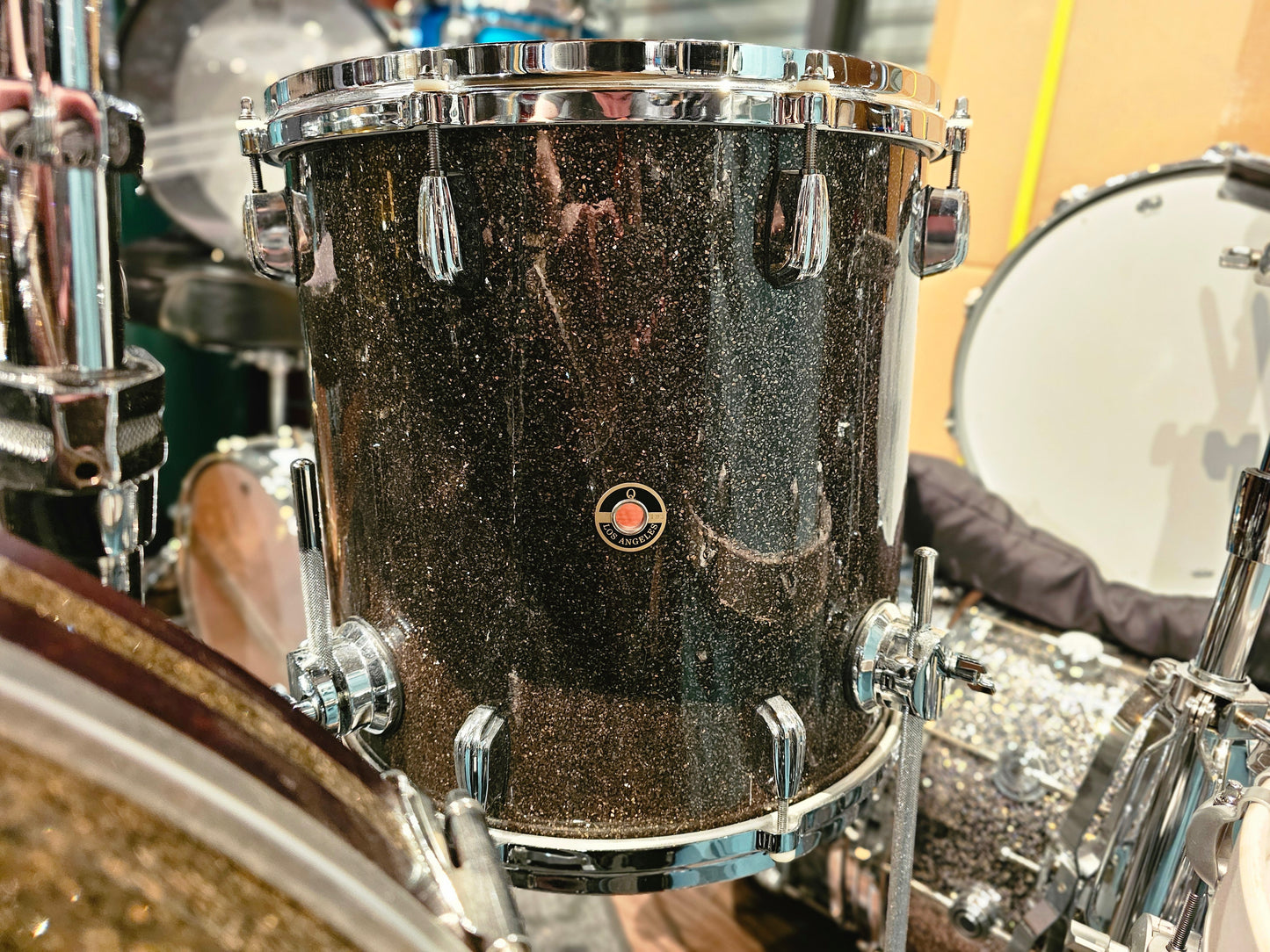 Special deal! Q Drum Co. custom Mahogany 7 pieces - 2 drums kit