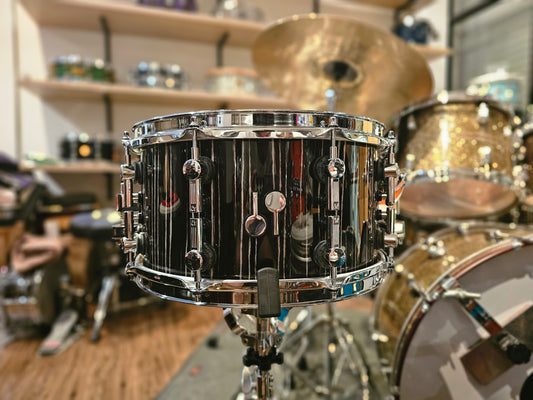 Sonor SQ2 Heavy Maple Ebony white stripes 13x7 snare drum