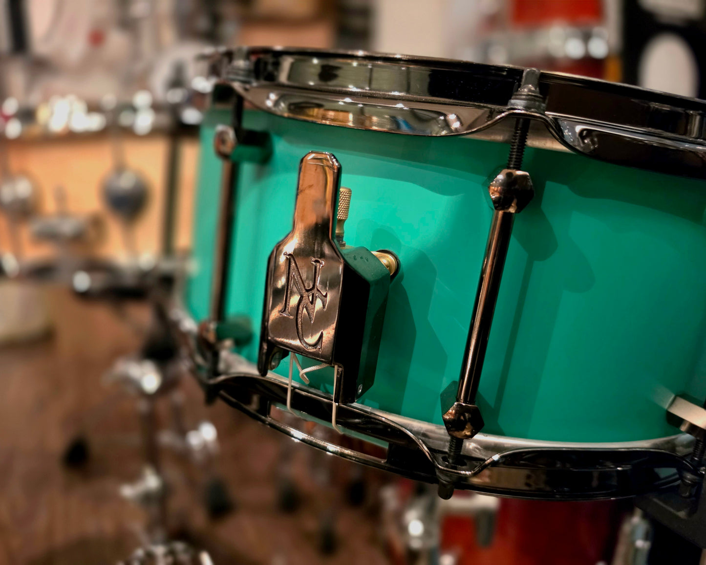 Noble & Cooley NC Alloy classic Mint green 14x6 snare drum
