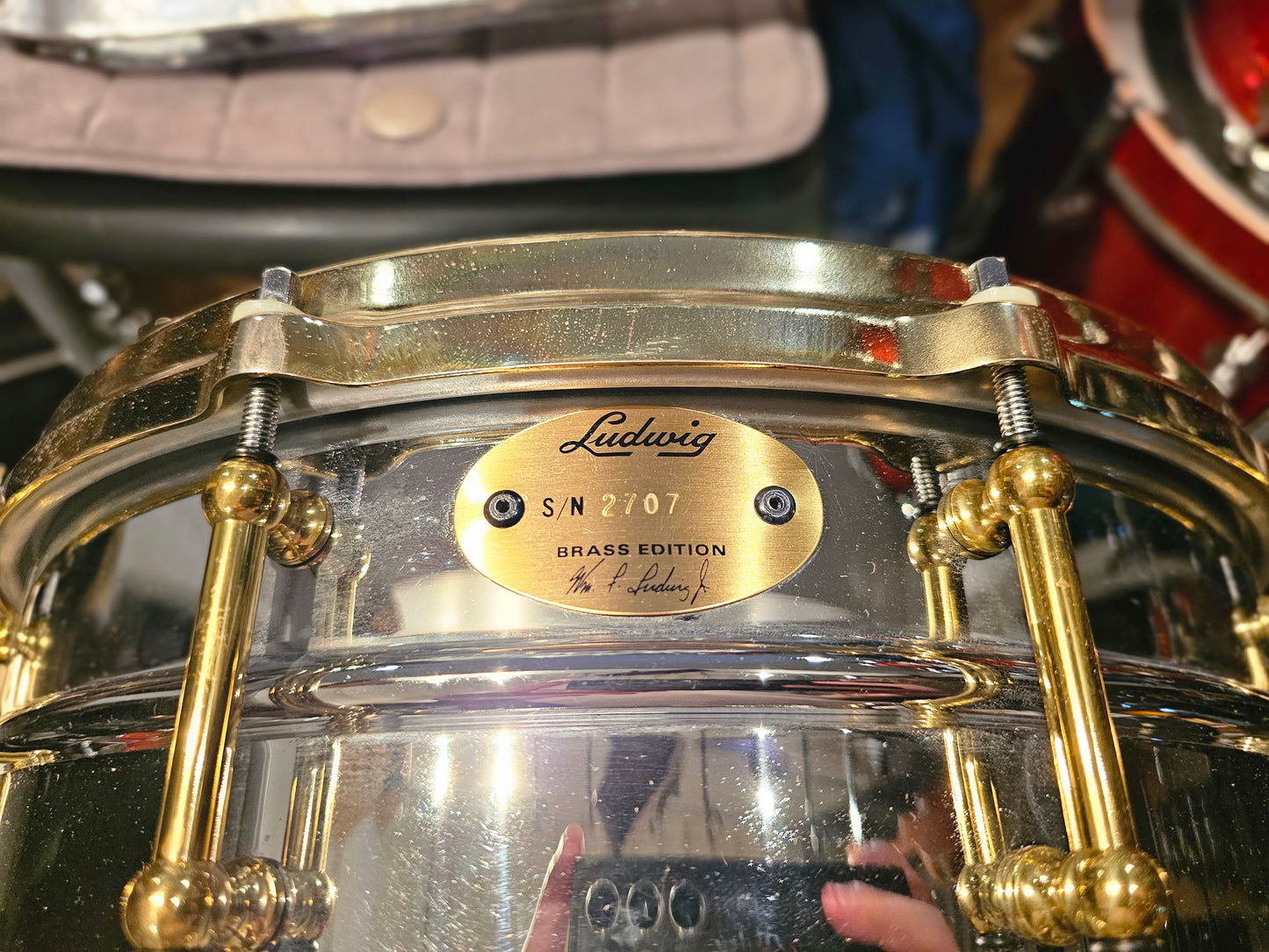 Ludwig LB400BBTM brass edition Supraphonic 14x5 snare drum