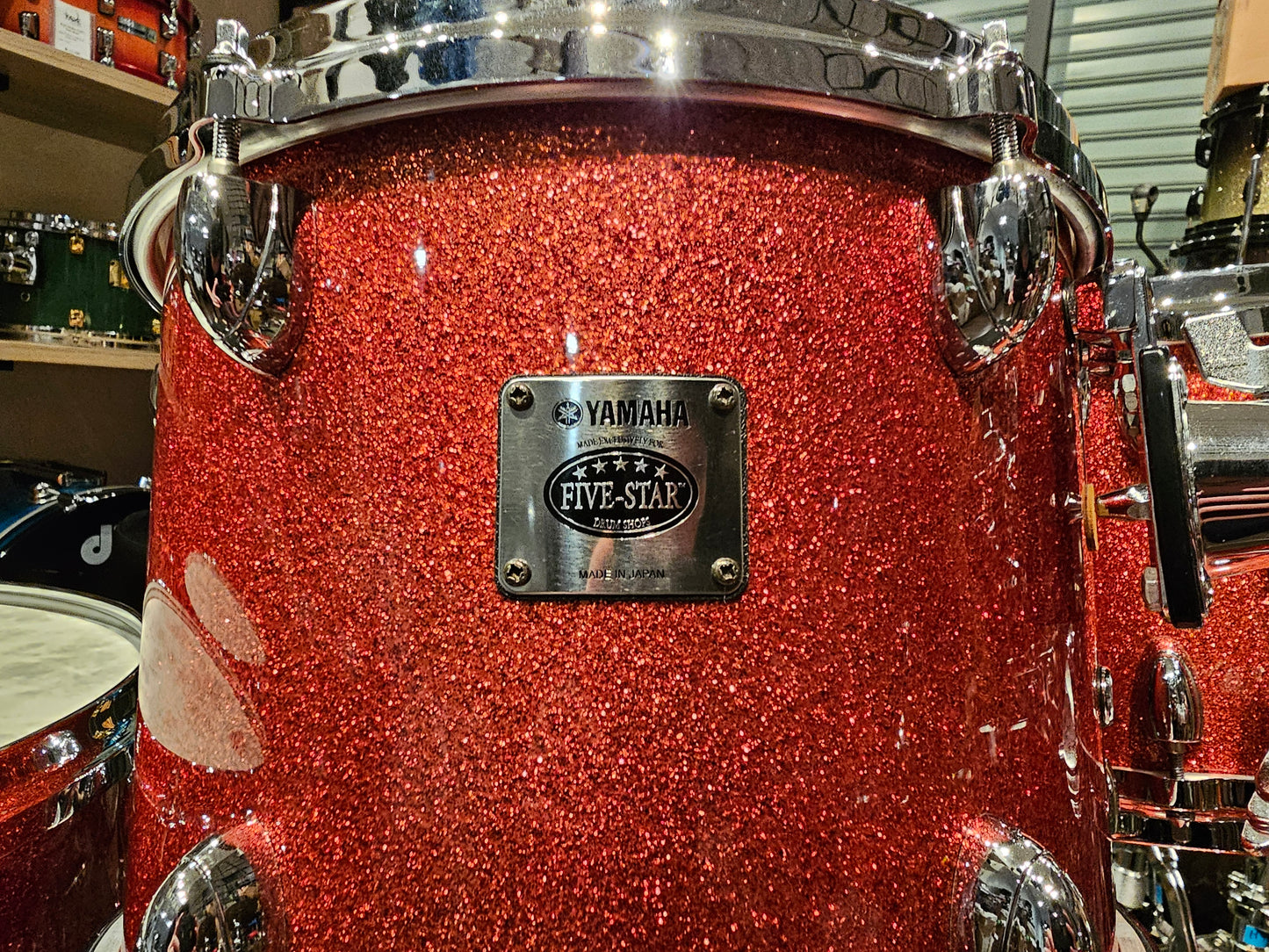 Yamaha Five star Oak custom Habanero sparkle MIJ 5 pcs. drums set