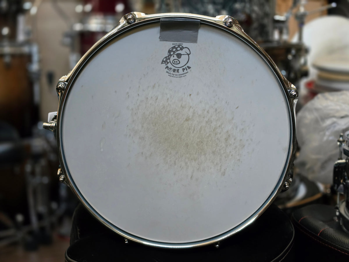 Pork Pie Patina brass 13x7 snare drum