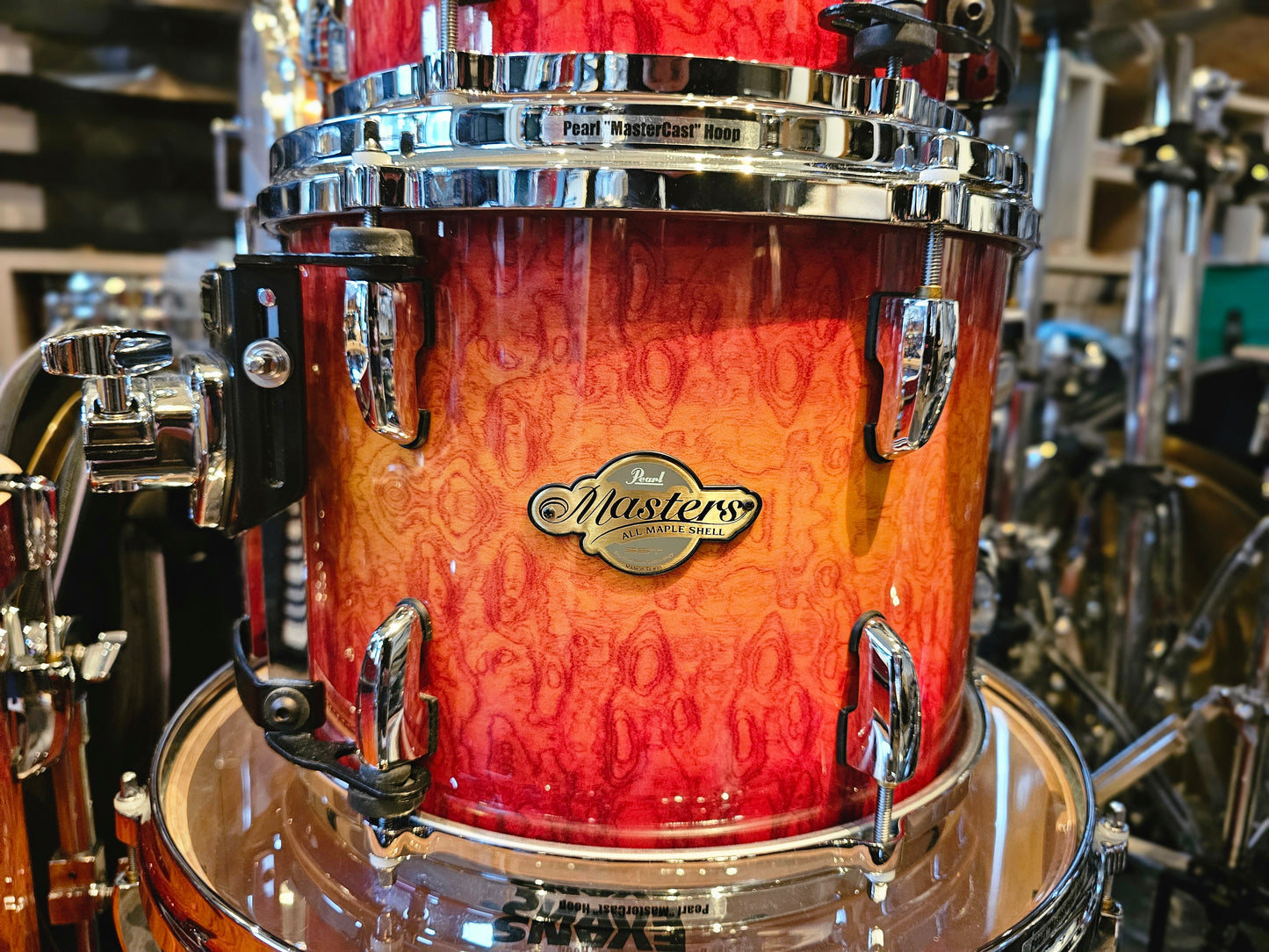 Pearl Masters MCX Quilted Bubinga sunburst 4 pieces drums kit