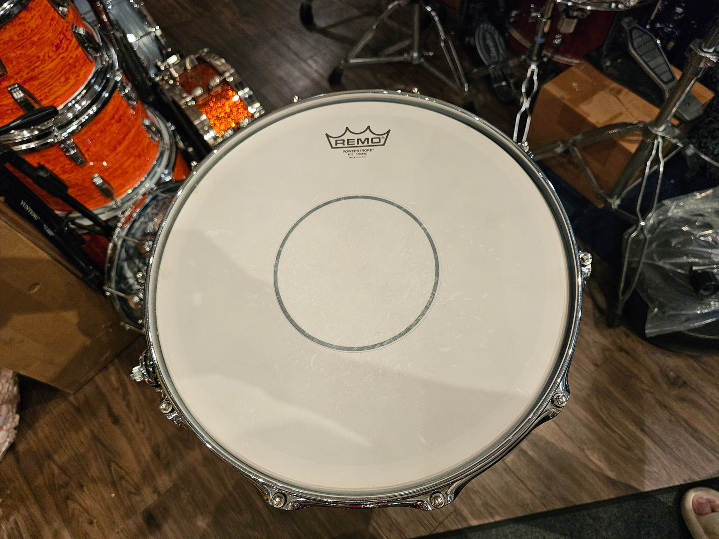 Dw Collectors Maple 10+6 ply Black galaxy 14x7 snare drum