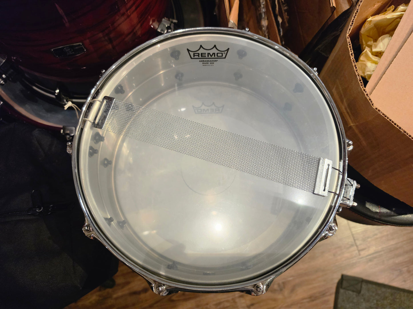 Yamaha Recording custom stainless steel 14x5.5 snare drum