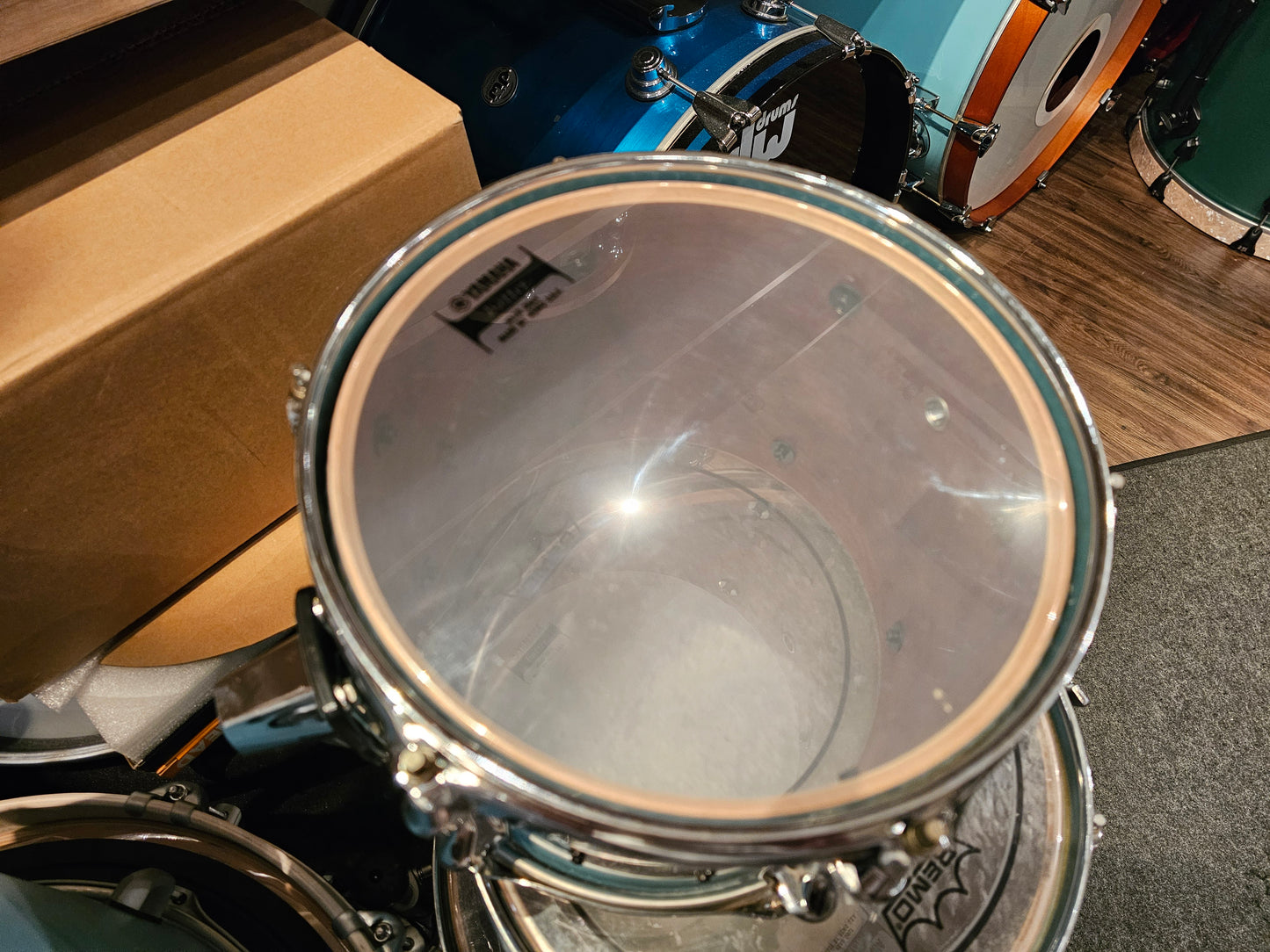 Yamaha Recording custom Surf green 4 pcs. drums set