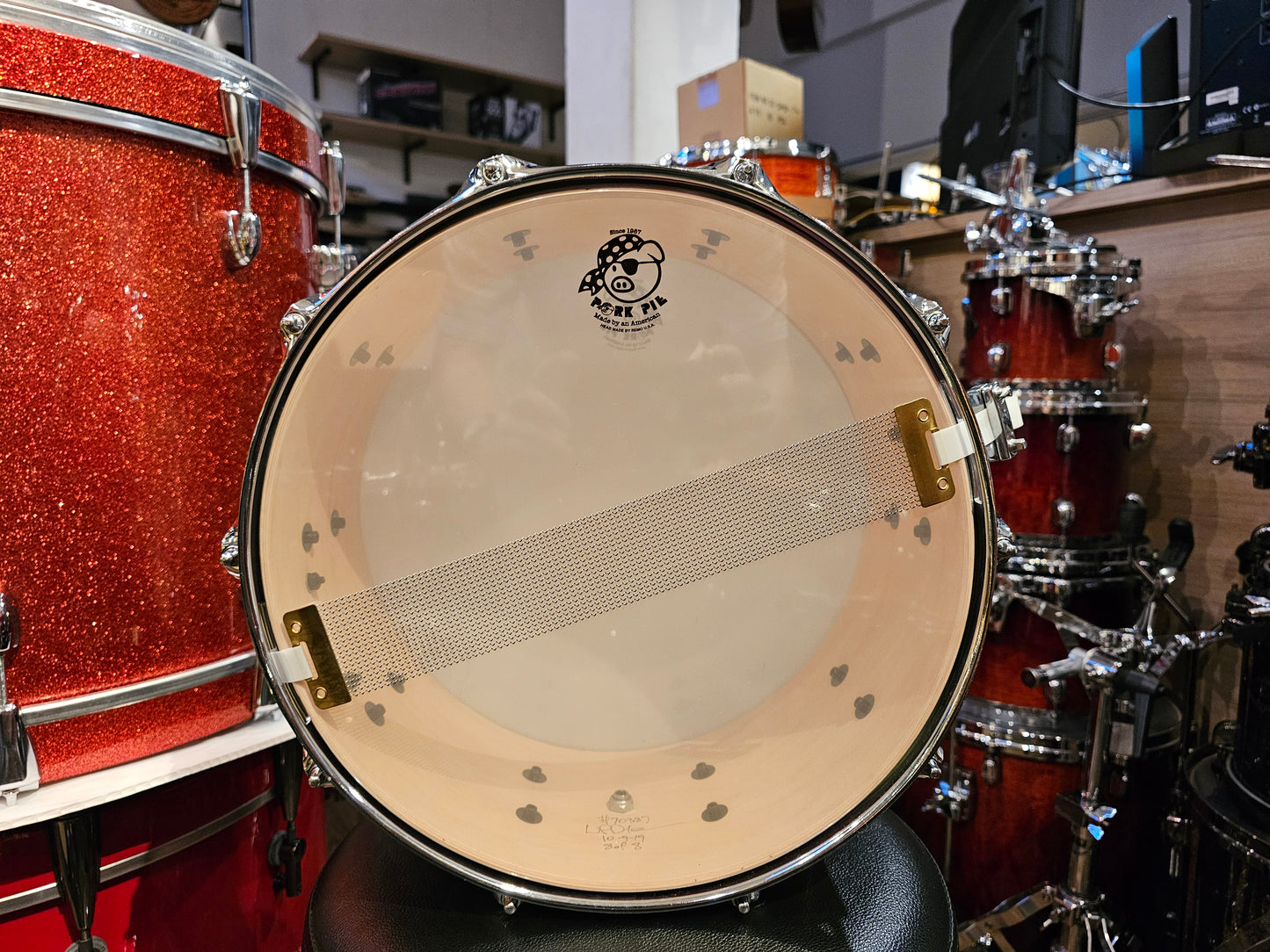 Pork Pie custom limited 8 of 8 Maple 14x6.5 snare drum